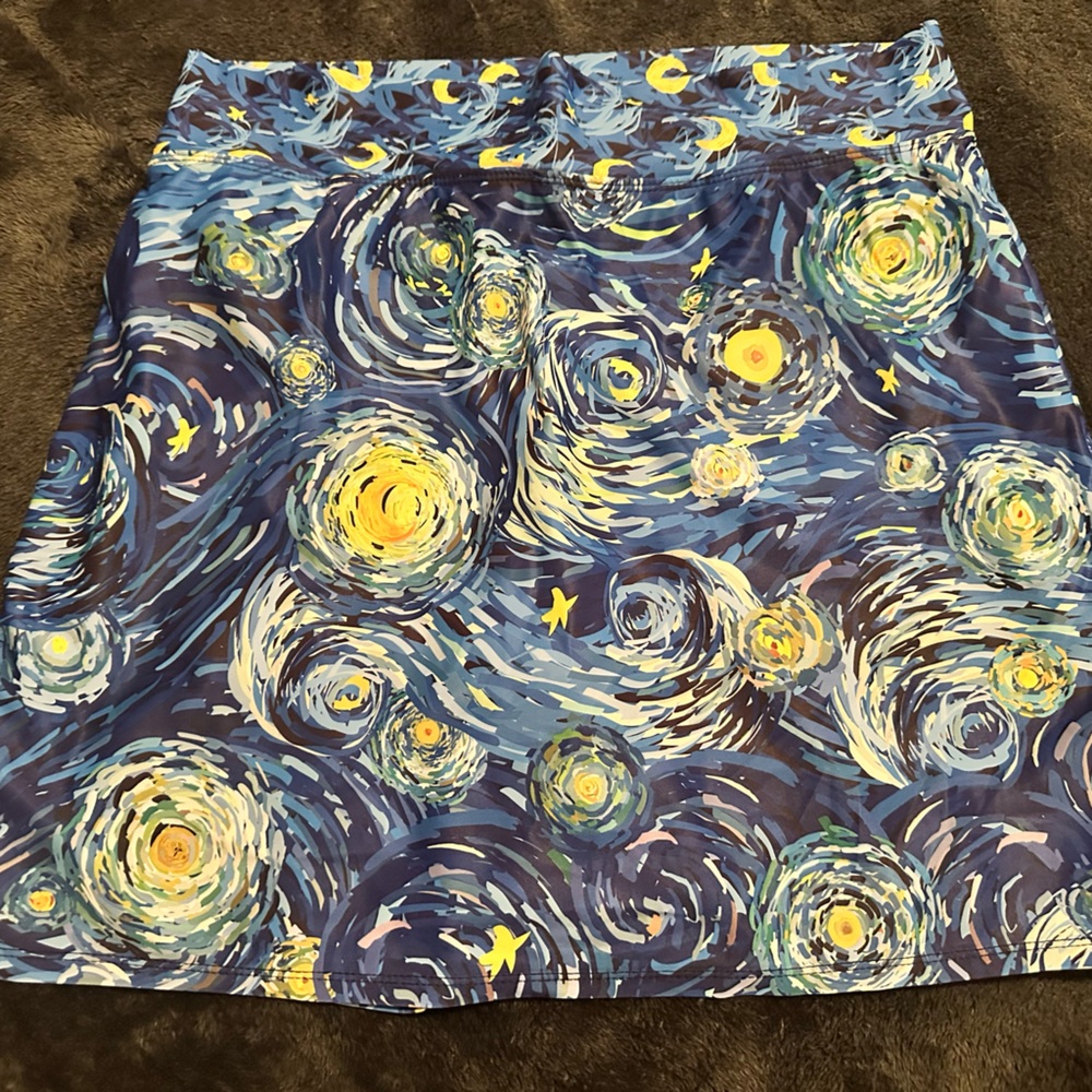 Women’s Blue Starry Print Skort